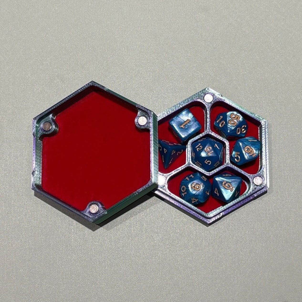 Felt lined Dice Box for DnD or table top games POS - Lunar Squirrel's Puntique
