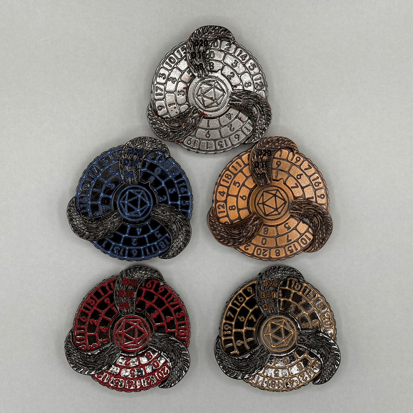 Fingertip Gyro Roulette Dice Fidget Spinner can roll D4, D6, D8, D10/%, D12, D20 - Aliexpress