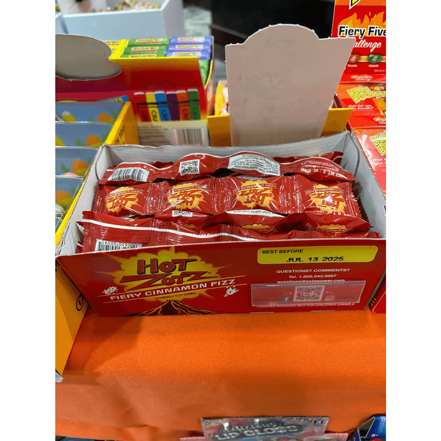 HOT ZOTZ FIERY CINNAMON FIZZ 0.7 OZ - Nassau Candy