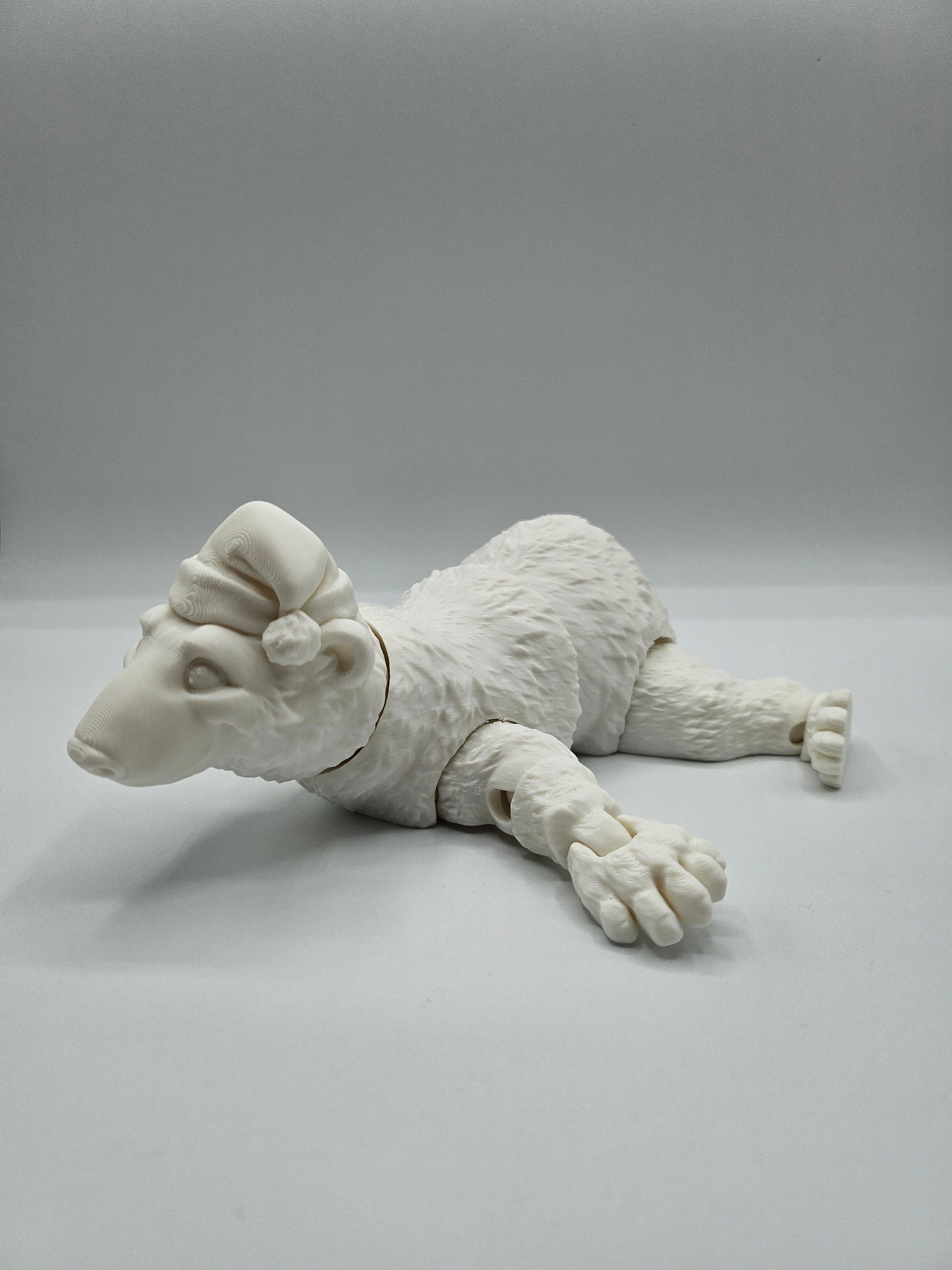 8” 3D printed articulated Standing Polar Bear - - The Puntique