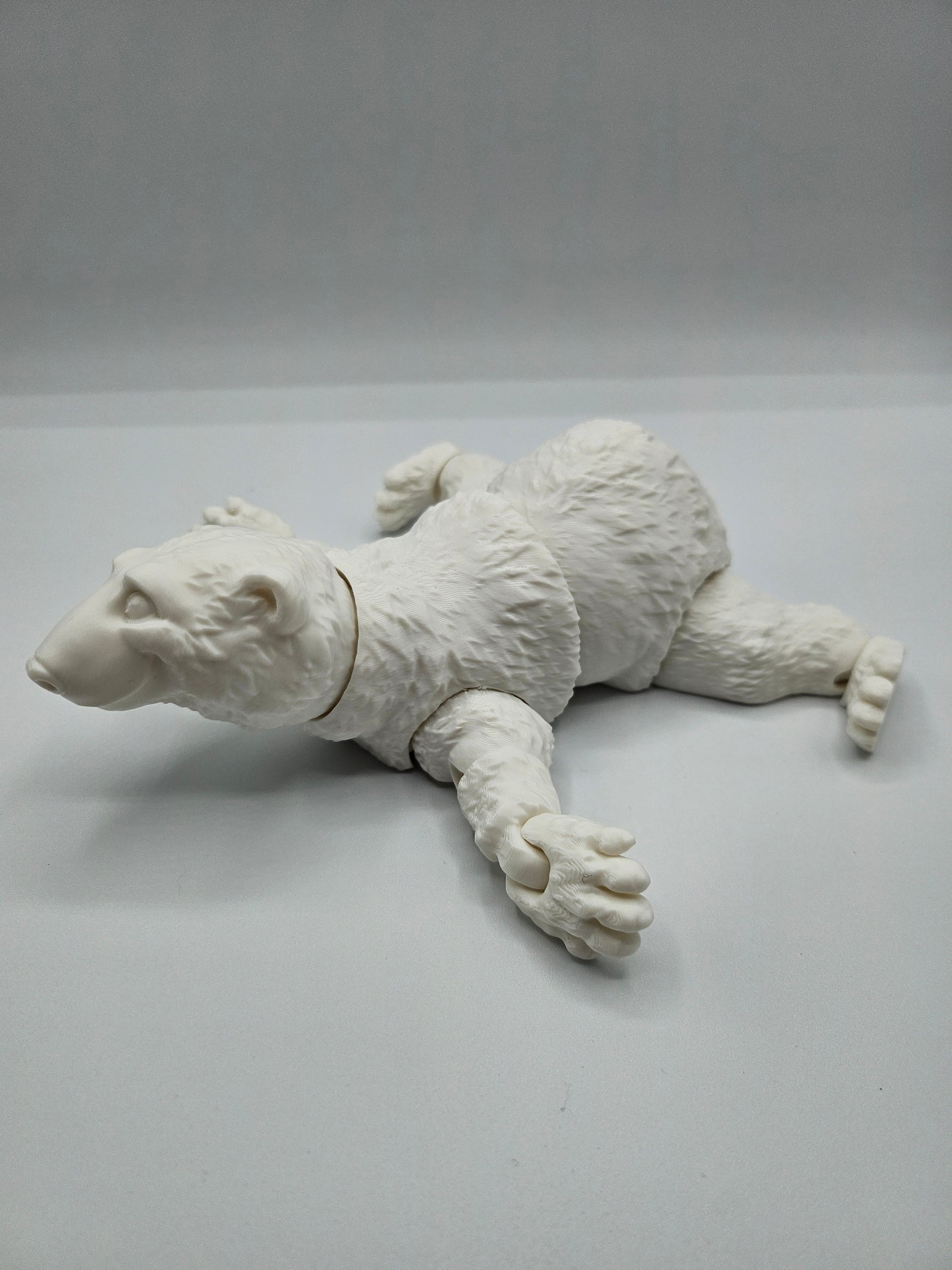 8” 3D printed articulated Standing Polar Bear - - The Puntique
