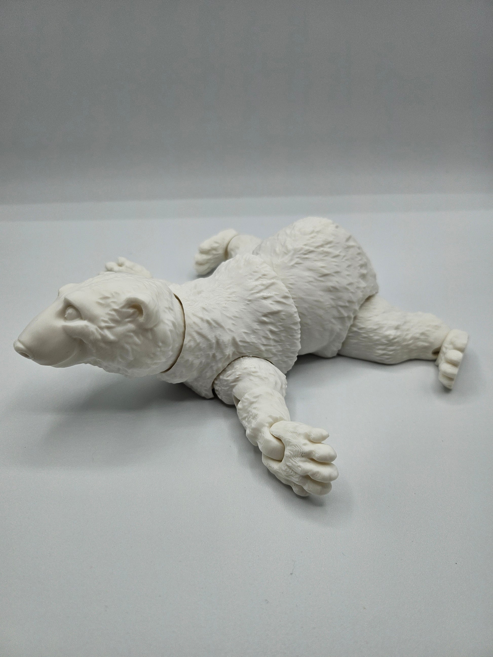 8” 3D printed articulated Standing Polar Bear - - The Puntique