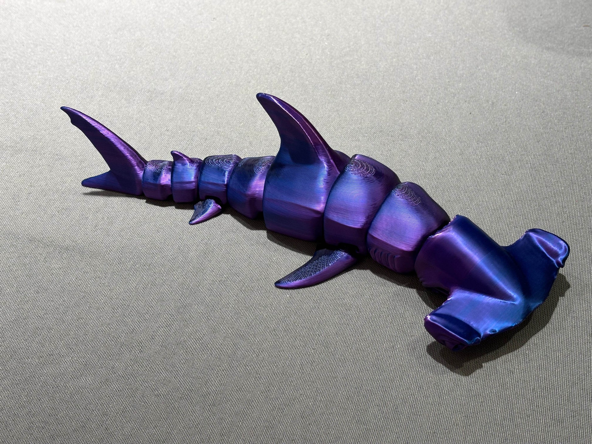 10” 3D printed articulated Shark - Fresh Prints of Bel Air