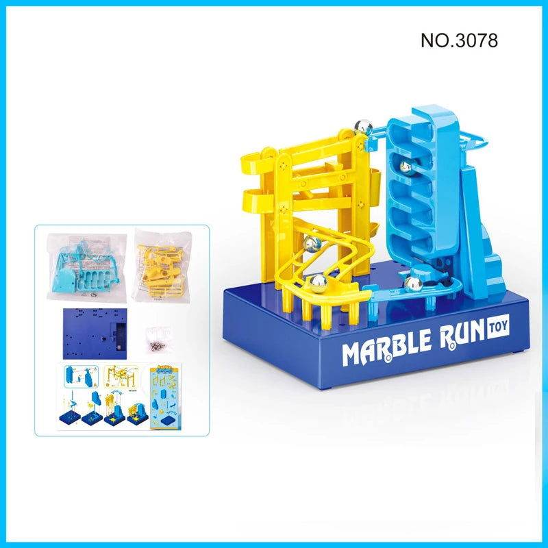New Building Blocks Electronic Construction Runway Marble Race Track Maze Toy with Music DIY - Aliexpress