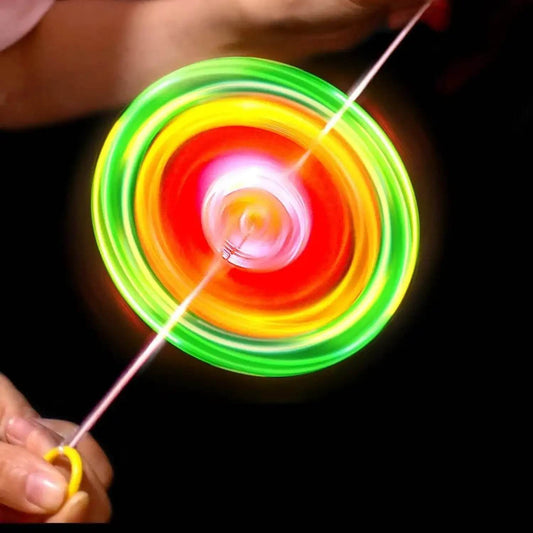 New Luminous Hand Pull Luminous Flashing Rope Flywheel Toy Led Light Toy Novelty Children Flywheel Flash Gyro Gift Toys - Aliexpress