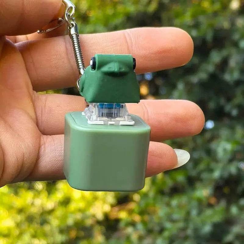 Animal Rechargeable Keyboard Fidget Clicker Sound Keychain with LED Light - - The Puntique