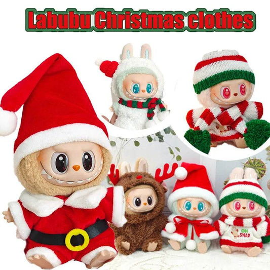 Mini Doll'S Clothes Outfit Accessories For Korea Kpop Exo Labubu Idol V1 V2 Christmas Cookie Man Sweater Hat New Year Clothes - Aliexpress