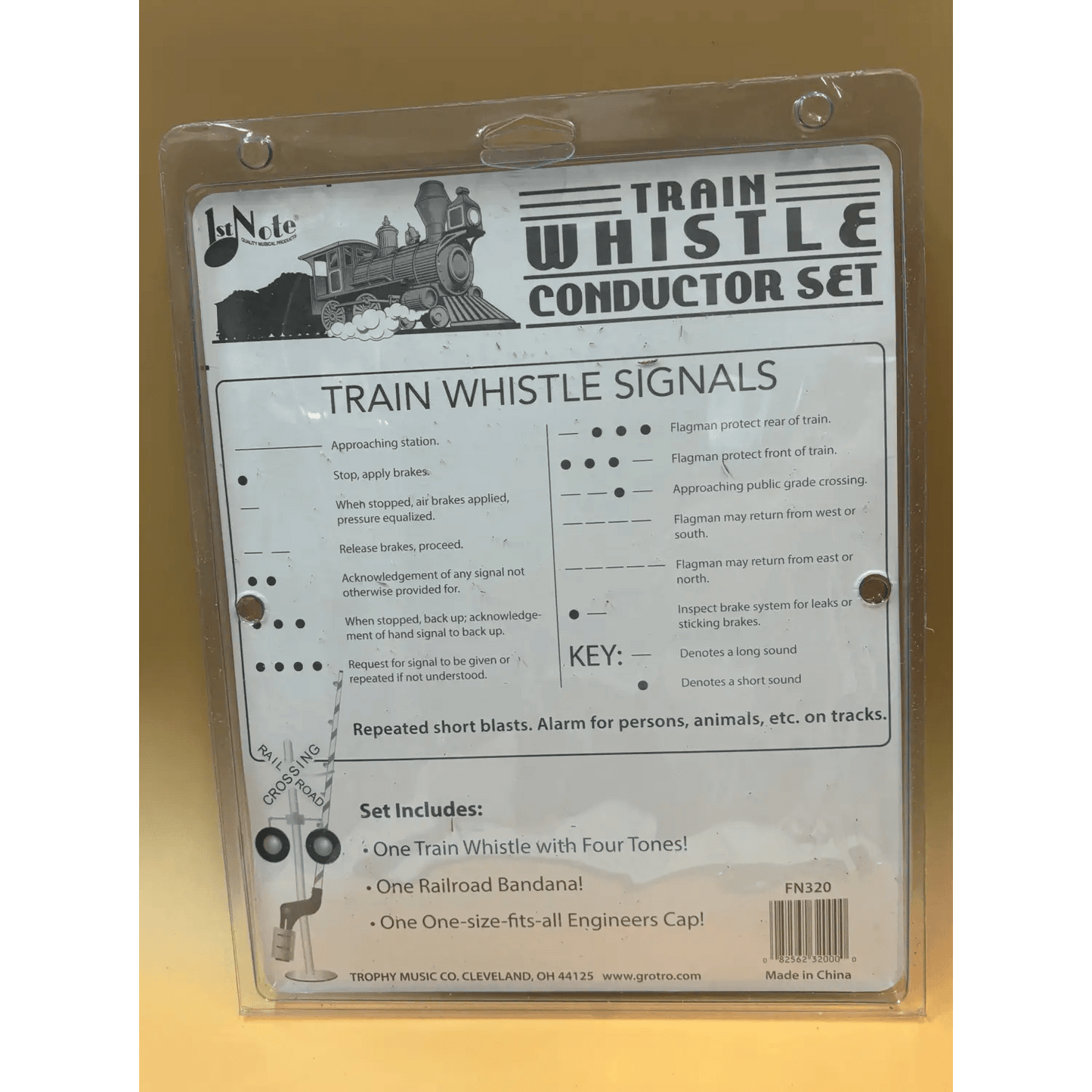 Train Whistle Set, Red - Trophy Music Co.
