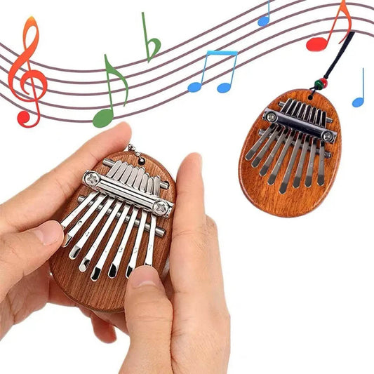 Wood Mini Thumb Piano Musical Toys 8 Tones Portable Beginner Finger Piano Kalimba - Aliexpress