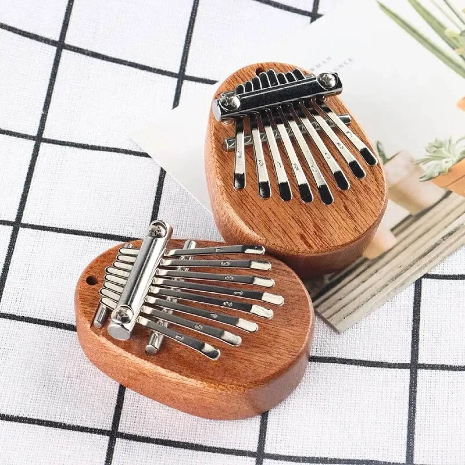 Wood Mini Thumb Piano Musical Toys 8 Tones Portable Beginner Finger Piano Kalimba - Aliexpress
