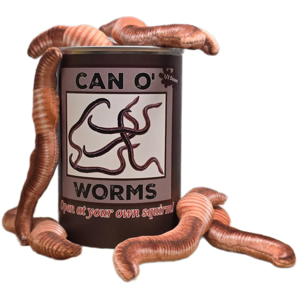 Can O' Worms - EcoFriendly Plush Gift for Fishermen w/Jokes - - The Puntique