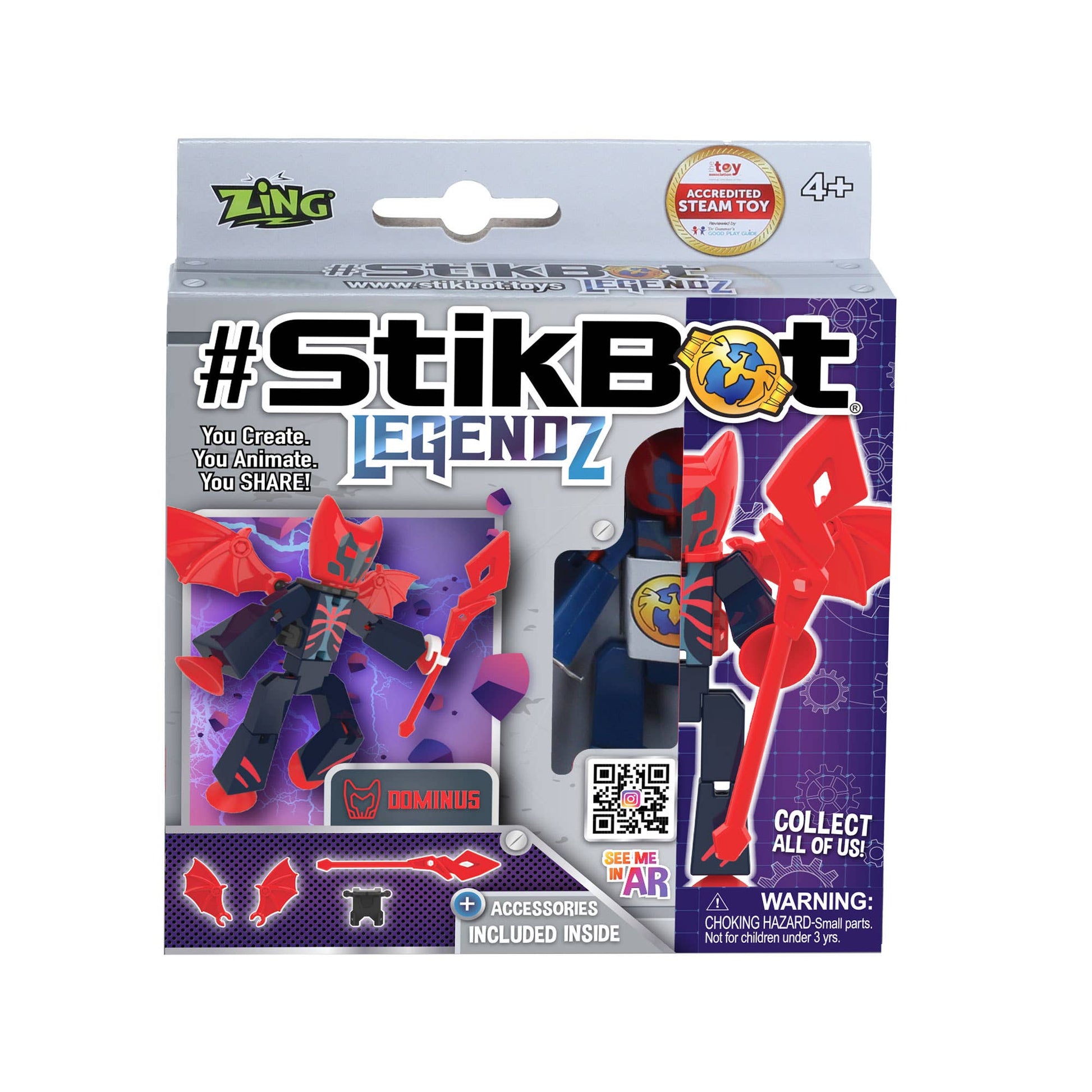Zing StikBot Legendz Series 1 Collectible Action Figures - - The Puntique