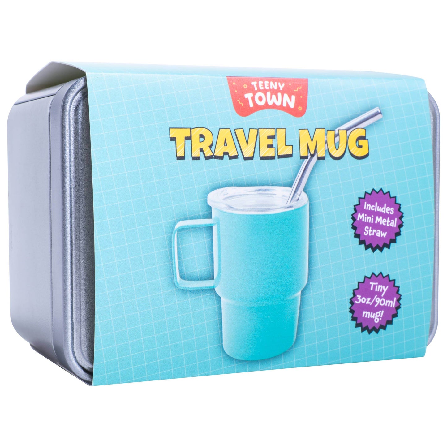 Teeny Town Mini Travel Mug & Straw – Novelty Gift - - The Puntique