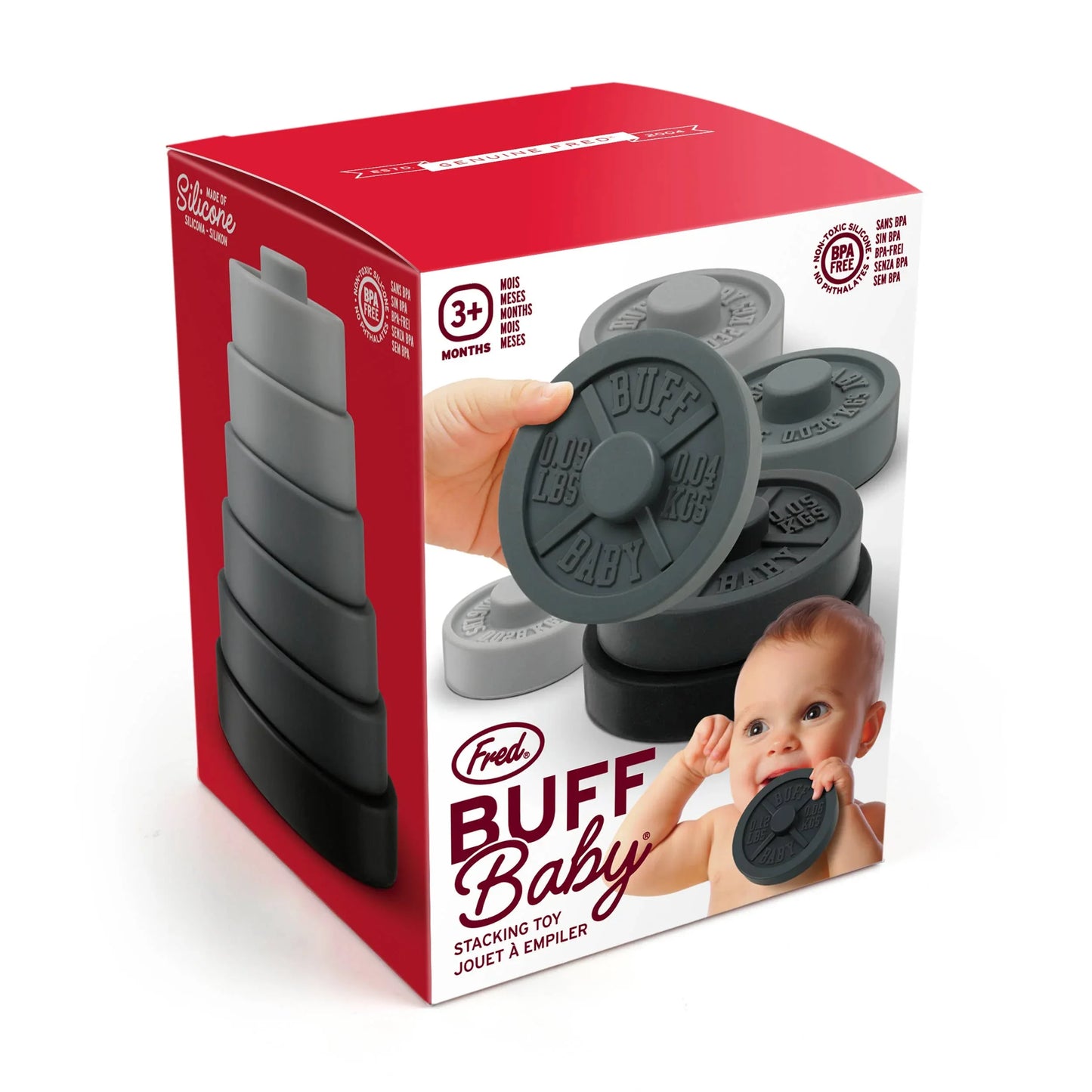 BUFF BABY - Weight Plate Stacking Toy and Teether - - The Puntique