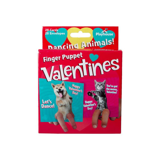 Paper House Productions - Dancing Animals Finger Puppet Valentines - Paper House Productions