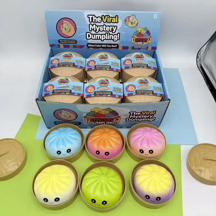 Dumpling Shape Squishy Stress Relief Slow Rising Fidget Toy - - The Puntique