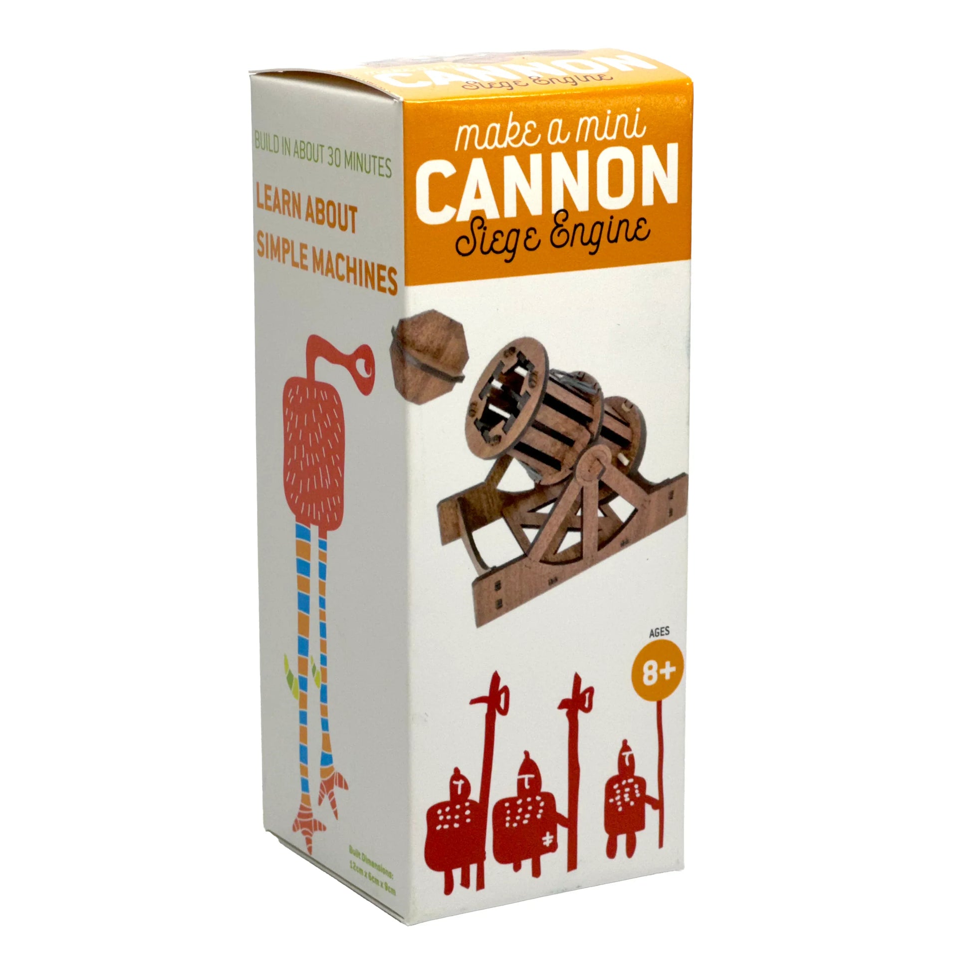 Mini Cannon : Wooden Engineering Model Building Kit - - The Puntique