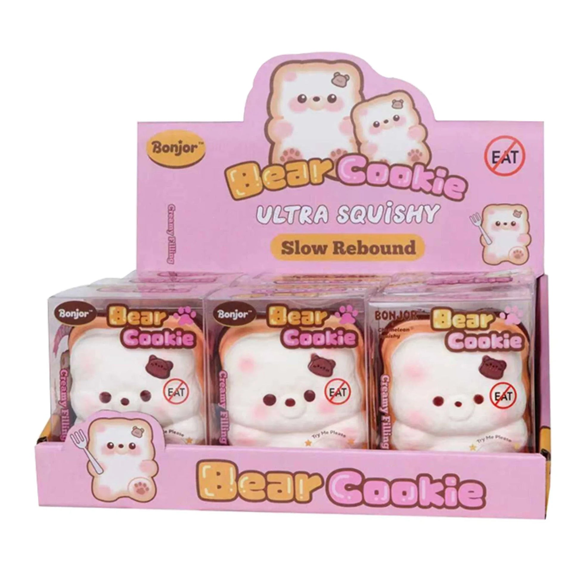 Bear Cookie Ultra Squishy – Slow Rebound w/ Counter Display - - The Puntique