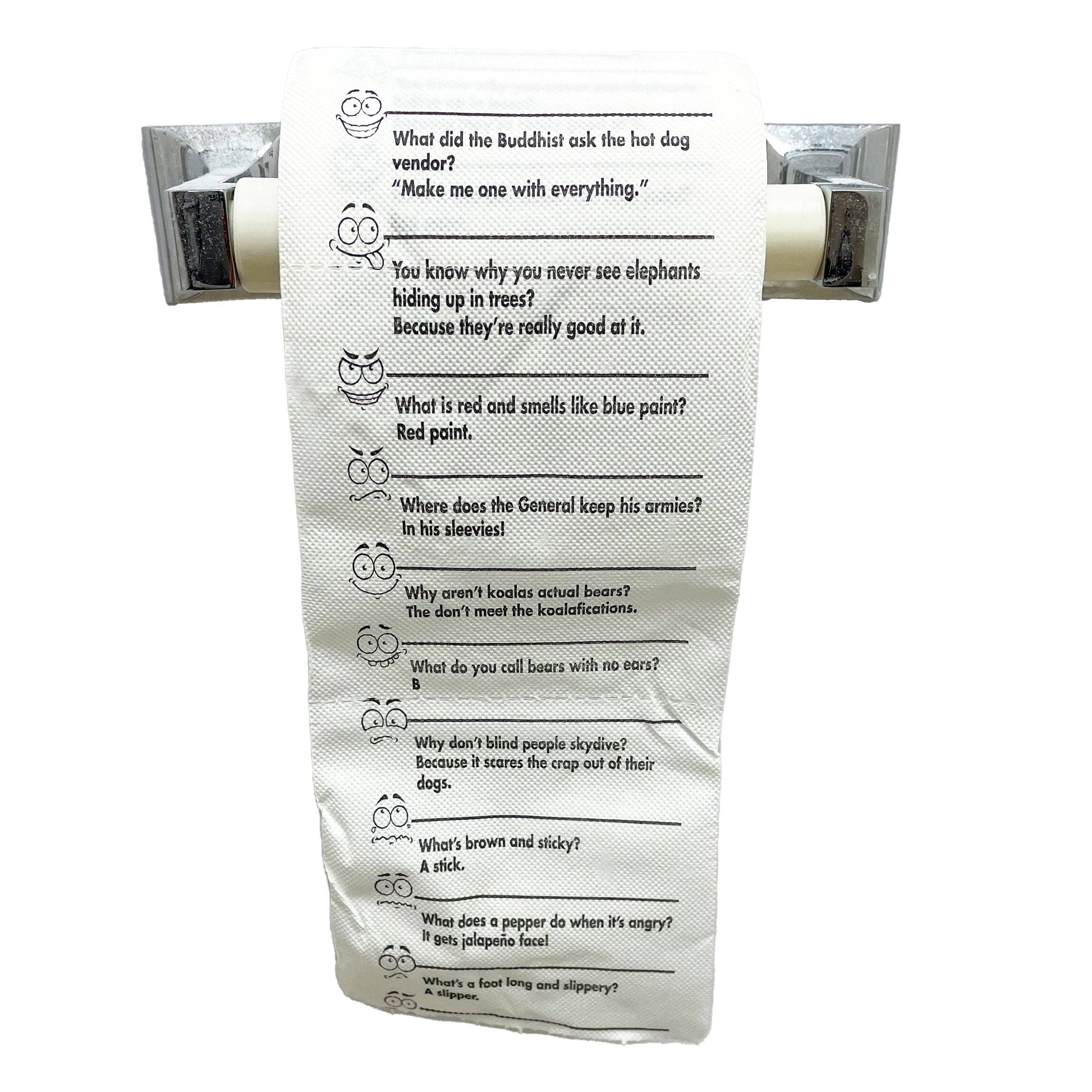 Novelty Toilet Paper - Crap Jokes - Gift and Stocking Stuffer - - The Puntique